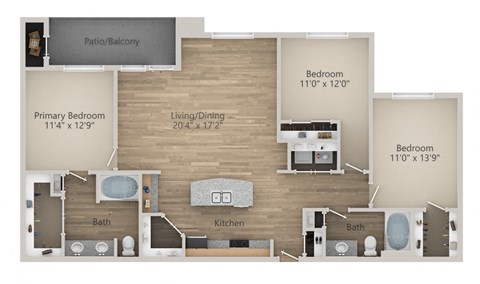 Tuscany B Floor Plan at Riachi at One21, Texas, 75025